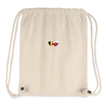 Belgien Slowakei Flagge Herz - Stanley/Stella recycelter Gym Bag - Naturweiß - Vorne