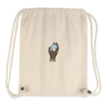 Diamant en Main Minimaliste - Sac à cordon recyclé Stanley/Stella - blanc naturel - Devant