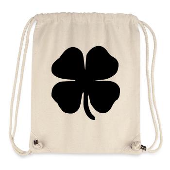 trèfle chance trèfle à quatre feuilles chance clover7 - Sac à cordon recyclé Stanley/Stella - blanc naturel - Devant