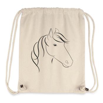 Pferdkopf mit Maehne Horse - Stanley/Stella recycelter Gym Bag - Naturweiß - Vorne