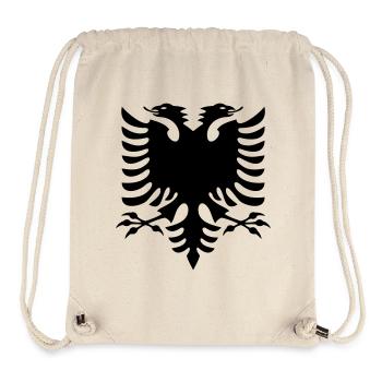 Drapeau de l’Albanie - Sac à cordon recyclé Stanley/Stella - blanc naturel - Devant
