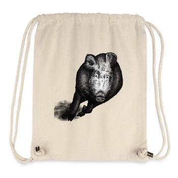 Wildschwein im Galopp - Stanley/Stella recycelter Gym Bag - Naturweiß - Vorne