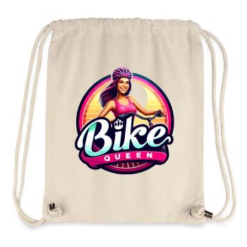 Bike Queen Empowerment Design - Stanley/Stella recycelter Gym Bag - Naturweiß - Vorne