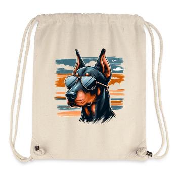 Dobermann Der Polizeihund - Stanley/Stella recycelter Gym Bag - Naturweiß - Vorne