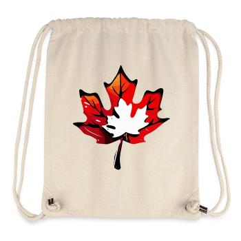 Ahornblatt / Herbst / Laub / Wald / Natur - Stanley/Stella recycelter Gym Bag - Naturweiß - Vorne