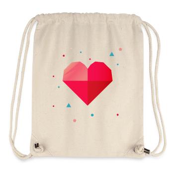 Geometric Heart – Modern & Colorful Design - Stanley/Stella Recycled Gym Bag - natural - Front
