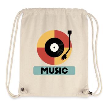 Retro Turntable Music Art - Stanley/Stella Recycled Gym Bag - natural - Front