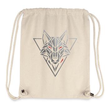 Alpha Spirit Geometric Wolf T-Shirt - Stanley/Stella recycelter Gym Bag - Naturweiß - Vorne
