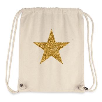Étoile dorée vintage Étoile d’Étoile Étoile É - Sac à cordon recyclé Stanley/Stella - blanc naturel - Devant