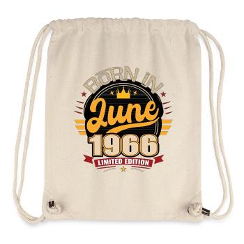 Born in June 1966 - Stanley/Stella Recycled Gym Bag - natural - Front