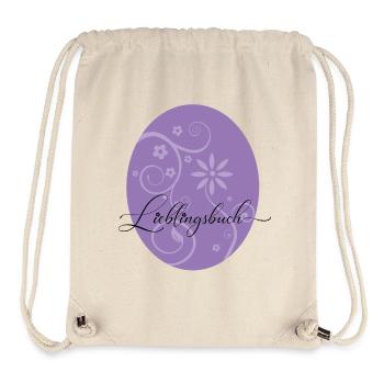 Lieblingsbuch Florale Eleganz lila - Stanley/Stella recycelter Gym Bag - Naturweiß - Vorne