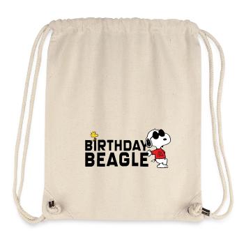Peanuts Geburtstagsdesign Birthday Beagle Snoopy - Stanley/Stella recycelter Gym Bag - Naturweiß - Vorne