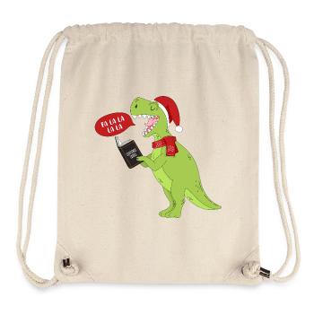 Dinosaurier und Weihnachtslieder - Stanley/Stella recycelter Gym Bag - Naturweiß - Vorne