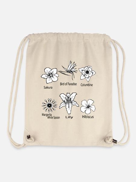 Blumenarten - Stanley/Stella recycelter Gym Bag - Naturweiß