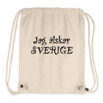 I love Sweden - Stanley/Stella Recycled Gym Bag - natural - Front
