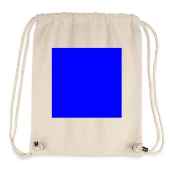 Quadrat blau - Stanley/Stella recycelter Gym Bag - Naturweiß - Vorne