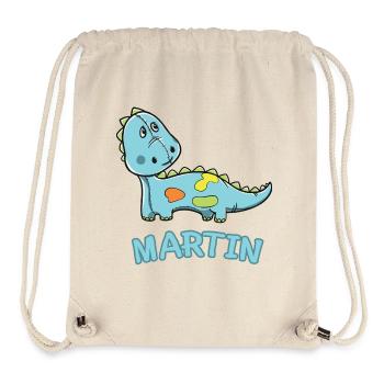 Dinosaur funny kid Martin gift birthday - Stanley/Stella Recycled Gym Bag - natural - Front