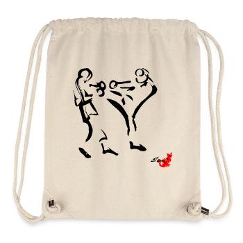 MUAY THAI, BOXE THAI, BOXE THAI, - Sac à cordon recyclé Stanley/Stella - blanc naturel - Devant