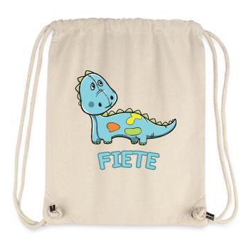Dinosaurier lustig Kind Fiete Geschenk Geburtstag - Stanley/Stella recycelter Gym Bag - Naturweiß - Vorne