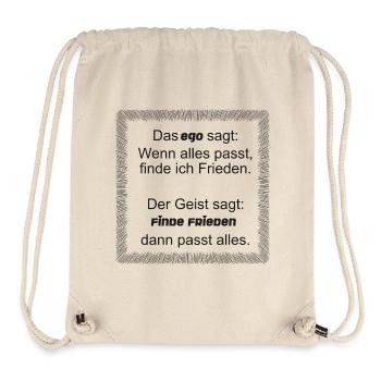 Ego vs Frieden - Stanley/Stella recycelter Gym Bag - Naturweiß - Vorne