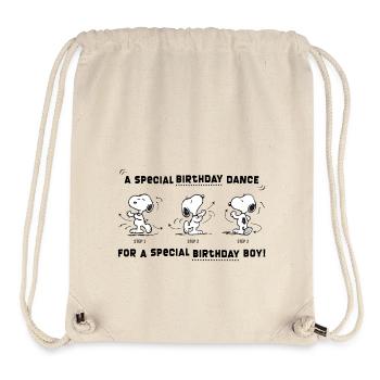 Peanuts Design Snoopy Geburtstagstanz Junge - Stanley/Stella recycelter Gym Bag - Naturweiß - Vorne