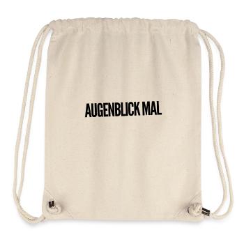 warte kurz - Stanley/Stella recycelter Gym Bag - Naturweiß - Vorne