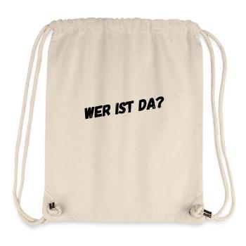 wer ist da? - Stanley/Stella recycelter Gym Bag - Naturweiß - Vorne