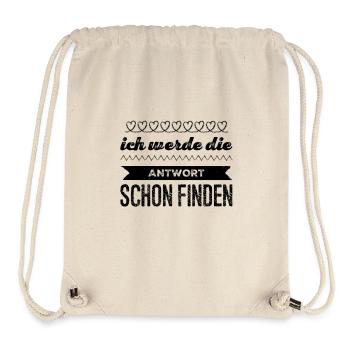 die Antwort finden - Stanley/Stella recycelter Gym Bag - Naturweiß - Vorne