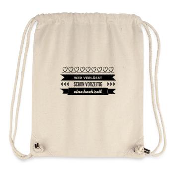 eine Hochzeit verlassen - Stanley/Stella recycelter Gym Bag - Naturweiß - Vorne