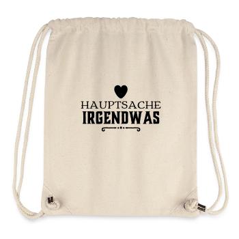 irgendwas ist genug - Stanley/Stella recycelter Gym Bag - Naturweiß - Vorne
