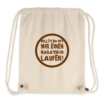ich hoffe du magst Marathon - Stanley/Stella recycelter Gym Bag - Naturweiß - Vorne
