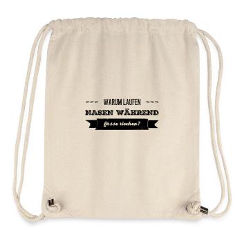 warum laufen Nasen? - Stanley/Stella recycelter Gym Bag - Naturweiß - Vorne