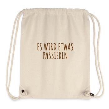Something is happening - Stanley/Stella Recycled Gym Bag - natural - Front