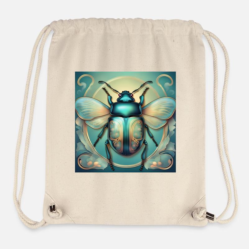 Turquoise bug fantasy - Stanley/Stella Recycled Gym Bag - natural