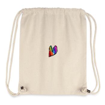 Rainbow Heart Doodle Art - Stanley/Stella Recycled Gym Bag - natural - Front
