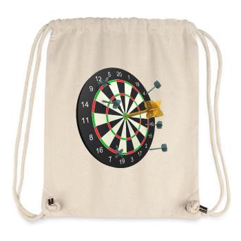 Golden dart in center of target - Stanley/Stella Recycled Gym Bag - natural - Front