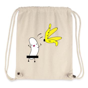 Banana - banana naked - nackte Banane - striptease - Stanley/Stella recycelter Gym Bag - Naturweiß - Vorne