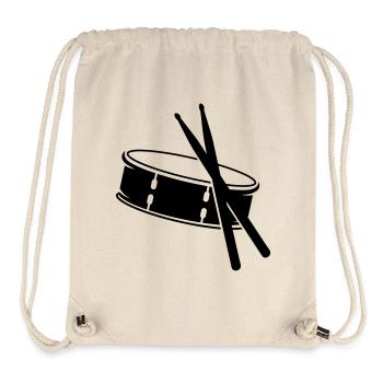 Trommel und Sticks - Stanley/Stella recycelter Gym Bag - Naturweiß - Vorne