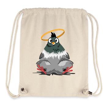 dicke taube lustig Heiligenschein comic cartoon - Stanley/Stella recycelter Gym Bag - Naturweiß - Vorne