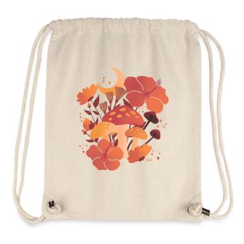 Fall Mushrooms and Hibiscus Floral Nights - Stanley/Stella Recycled Gym Bag - natural - Front
