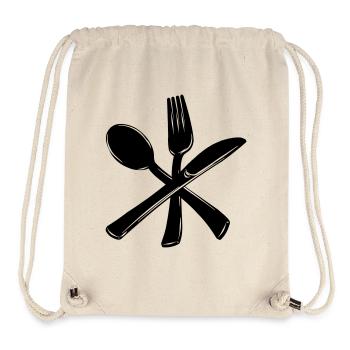 Knife fork and spoon crossed - Stanley/Stella Recycled Gym Bag - natural - Front