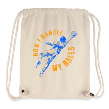 Witziger Torwart Spruch - Stanley/Stella recycelter Gym Bag - Naturweiß - Vorne