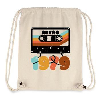 1979 Cassette de musique rétro - Sac à cordon recyclé Stanley/Stella - blanc naturel - Devant