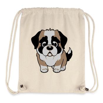 Chien Saint-Bernard - Sac à cordon recyclé Stanley/Stella - blanc naturel - Devant