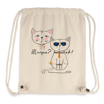 Cat and tomcat tomorrow? OK! - Stanley/Stella Recycled Gym Bag - natural - Front