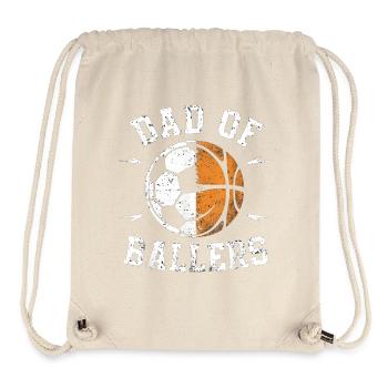 Dad Of Ballers Basketball Soccer Ball Fathers Day - Stanley/Stella Recycled Gym Bag - natural - Front