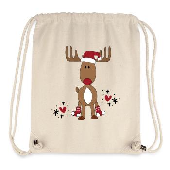 Orignal super mignon pour Noël - Sac à cordon recyclé Stanley/Stella - blanc naturel - Devant