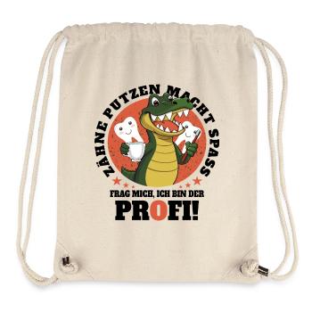 Hygiène dentaire crocodile - Sac à cordon recyclé Stanley/Stella - blanc naturel - Devant