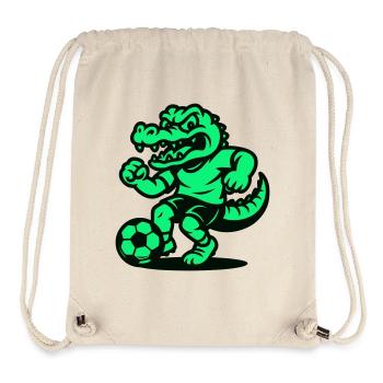 Fußball Kroko - Stanley/Stella recycelter Gym Bag - Naturweiß - Vorne