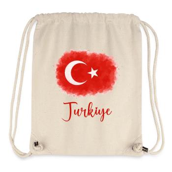 Turkey Flag - Stanley/Stella Recycled Gym Bag - natural - Front